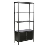 Adore Mobilya Gaming Cage Siyah 80x177x36 cm Metal Kitaplık