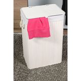 Adore Mobilya Handy Mate Bambu Çamaşır Sepeti-Beyaz 40x60x31 cm (GxYxD)