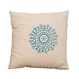 Adore Mobilya İndigo Kırlent-mavi Baskılı 45x45x10 Cm Bej