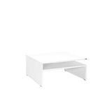Adore Mobilya Level Kare Orta Sehpa - Mat Lake Beyaz 90x42x90 Cm (gxyxd)