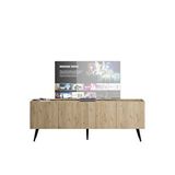 Adore Mobilya Luna 180x63x42 cm Florida Meşe 4 Kapaklı TV Ünitesi