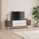 Adore Mobilya Milano 3 Kapaklı 2 Çekmeceli Tv Ünitesi - Vizon/zebra 210X66X44 cm