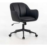 Adore Mobilya Milano Çalışma Koltuğu Siyah S.deri 60X80-88X62 cm