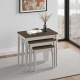 Adore Mobilya Milano Üçlü Zigon Sehpa - Vizon Zebra 64x60x40 CM