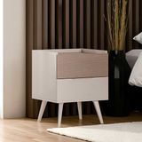 Adore Mobilya Milano Vizon Zebra 50x62x44 cm 2 Çekmeceli Komidin