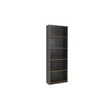Adore Mobilya Modern 5 Raflı Kitaplık-Antrasit-Kontra 64x182x26 cm (GxYxD)