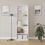 Adore Mobilya Modern 5 Raflı Kitaplık - Beyaz 64x182x26 cm