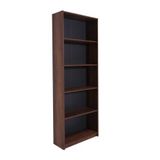 Adore Mobilya Modern 5 Raflı Kitaplık-Koyu Ceviz (Oslo Ceviz) 64x182x26 cm