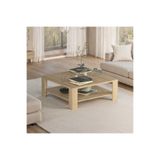 Adore Mobilya New Line Florida Meşe 90x42x90 cm Kare Orta Sehpa