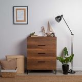 adore mobilya Oryana 4 Çekmeceli Şifonyer Koyu Ceviz 80X104X44 cm Fonksiyonel ve Modern Tasarım