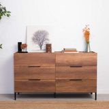 adore mobilya Oryana 6 Çekmeceli Şifonyer Koyu Ceviz 140X81X44 cm Modern Tasarım ve Fonksiyonel Özellikler