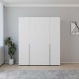 Adore Mobilya Oryana Mat Lake Beyaz 180x210x62 cm 4 Kapaklı Gardrop