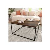 Adore Mobilya Profile Koyu Ceviz 80x42x80 cm Kare Orta Sehpa