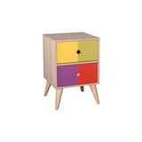 Adore Mobilya Rainbow Sonoma 44x66x44 cm 2 Çekmeceli Komidin