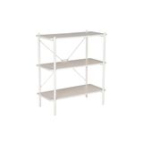 Adore Mobilya Retro 3 Raflı Metal Kitaplık-Vizon 80x92x40 cm