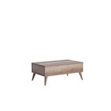 Adore Mobilya Retro Dikdörtgen Orta Sehpa - Açık Ceviz (Tori) 110x45x65 CM