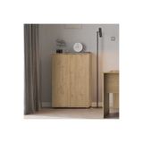 Adore Mobilya Rio 3 Raflı Kapaklı Kitaplık - Florida Meşe 72X109X34 cm