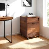 Adore Mobilya Rio Ofis Kilitli Çekmeceli Keson Oslo Ceviz Renkli Doğal Ahşap Doku 41 x 61 x 45 cm Ölçüler