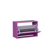 Adore Mobilya Step Oturaklı Ayakkabılık-Mor 60x42x30 cm (GxYxD)
