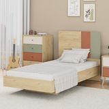Adore Mobilya Tiffany Florida Meşe 107x110x205 cm Tek Kişilik Karyola