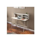 Adore Mobilya Tower Ceviz Krem 115.5x55x106 cm Raflı Çalışma Masası