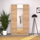 Adore Mobilya Trendline Florida Meşe 120x207x53 cm 3 Kapaklı Aynalı Gardrop