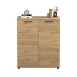 Adore Mobilya Trendline Florida Meşe 91x108x35 cm Çok Amaçlı 2 Kapaklı 5 Raflı Dolap