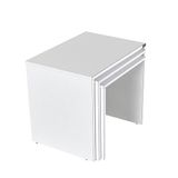 Adore Mobilya Triple Lake Beyaz 55x47x40 cm Zigon Sehpa