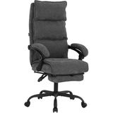 Adore Mobilya Ultra Comfort Koyu Gri Çalışma Koltuğu Yumuşak Kumaş 64.5X112-120X65 cm Ergonomik Tasarım