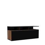 Adore Mobilya Vision Çekmeceli Tv Sehpası - Sonoma-parlak Lake Siyah 117x48x40 Cm Sonomo