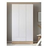 Adore New Base 3 Kapılı Gardırop 103x198x52 Gövde Kapak Beyaz-Baza İtalyan Meşe