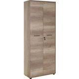 Adore Newyork Açık Ceviz Tori 72x187x34 cm GxYxD 5 Raflı Tam Kapaklı Kilitli Kitaplık