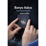 adornazzle 1 Adet Banyo Askısı, Mutfak Şeffaf Yapışkanlı Askı, Suya Dayanıklı Askı, İz Bırakmaz Kanca