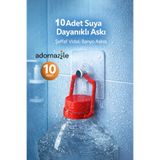adornazzle 10 Adet Suya Dayanıklı Askı, Şeffaf Vidalı Banyo Askısı, Yapışkanlı Vida Askı, Havlu Askısı