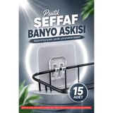 adornazzle 15 Adet Pratik Şeffaf Banyo Askısı, Duvar Kancası, Süper Güçlü Yapışkan Askı, Banyo Düzenleyici