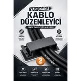 adornazzle 2 Adet Yapışkanlı Kablo Düzenleyici, Kablo Tutucu Organizer Set, Pratik Sabitleyici Klips Seti