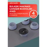adornazzle 4 Adet Beyaz Eşya Ayağı, Çamaşır Makinası Ayağı, Bulaşık Makinası Buzdolabı Yükseltici, Titreşim Gürültü Önleyici