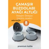 adornazzle 8 Adet Beyaz Eşya Altlığı, Çamaşır Makinası Altlığı, Titreşim Önleyici