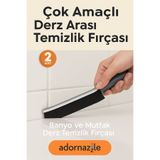 adornazzle Çok Amaçlı Derz Arası Temizlik Fırçası, Banyo ve Mutfak Derz Temizlik Fırçası, Detay Fırçası 2 Adet