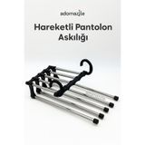 adornazzle Hareketli Pantolon Askısı, 5'li Pantolon Askılığı, Pantolon Askılığı 1 Adet
