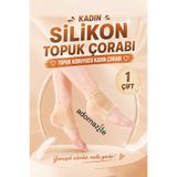 adornazzle Kadın Silikon Topuk Çorabı, Topuk Koruyucu Kadın Çorabı, Topuk Bakım Çorabı, Çatlak ve Kuruluk Karşıtı Ayak Bakım Çorabı