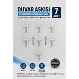 adornazzle Kapı Duvar Askısı, Kendinden Yapışkanlı Şeffaf Askı, Güçlü Kapı Askısı, 6X6cm 10 cm-p