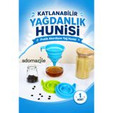 adornazzle Katlanabilir Yağdanlık Hunisi, Pratik Akordiyon Yağ Hunisi, Şişe ve Yağdanlık Doldurucu, Yağ Bal ve Sos Aktarma