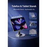 adornazzle Masaüstü Telefon & Tablet Standı, 360 Derece Döner, Minimalist Masaüstü Stand, Ayarlanabilir Açı