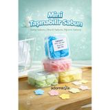 adornazzle Mini Taşınabilir Sabun, Kağıt Sabun Seti, Kamp Sabunu, Okul El Sabunu, Öğrenci Sabunu 1 Paket