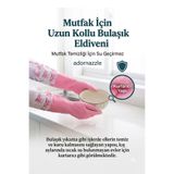 adornazzle Mutfak İçin Uzun Kollu Bulaşık Eldiveni, Uzun Bulaşık Eldiveni, Mutfak Temizliği İçin Su Geçirmez