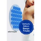 adornazzle Pratik Silikon Banyo Fırçası, Sırt Temizleme Matı, Vantuzlu Silikon Banyo Lifi