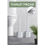 adornazzle Silikon Klozet Fırçası, Banyo Tuvalet Wc Fırça, Küvet Temizleme Fırçası, Duvara Monte Fırça