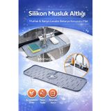 adornazzle Silikon Musluk Altlığı, Bulaşık Su Sıçrama Önleyici, Mutfak & Banyo Lavabo Batarya Koruyucu Mat