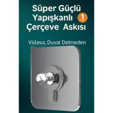 adornazzle Süper Güçlü Yapışkanlı Çerçeve Askısı, Vidasız, Duvar Delmeden 1 adet